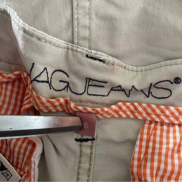 JAG Jeans Boardwalk Button Front Cargo Utility Mini Skirt Bay Twill Khaki Tan - Picture 9 of 10